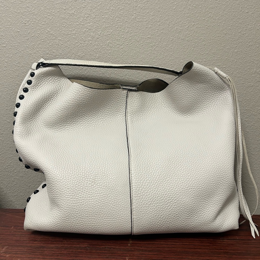 Rebecca Minkoff Cream Hobo Bag with Black Studs